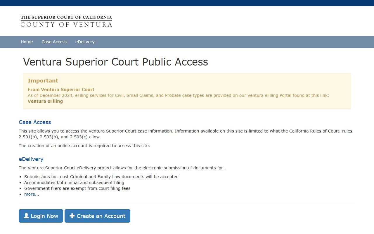 Ventura County court online portal